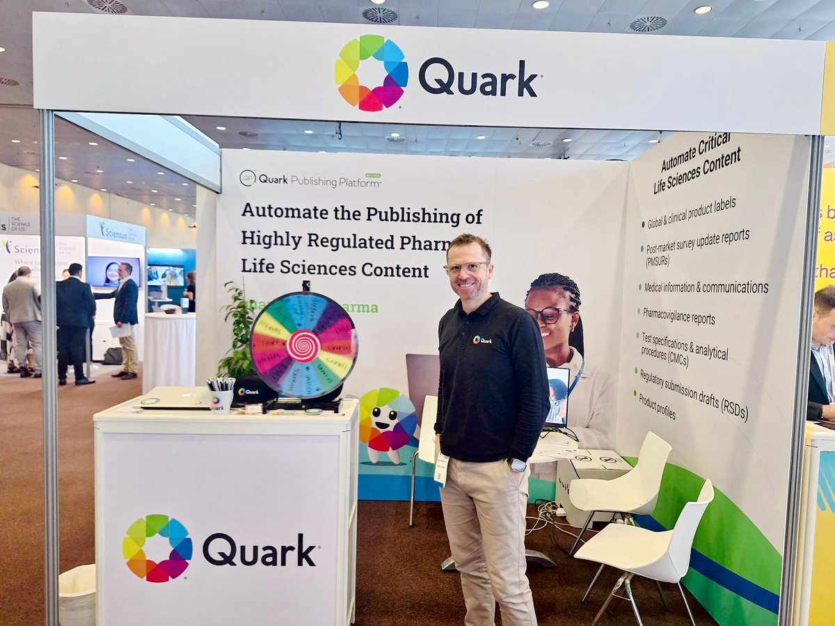 QuarkNews's tweet photo. Day 1 is underway, at leading @RE_Pharma event in Barcelona, #REpharma2024
Meet Quark at booth 29 in the Exhibition Hall. Spin the Content Wheel and win exclusive prizes!🎡
#REpharma2024 #lifesciences #structuredcontentauthoring #CCMS https://t.co/3FCfrnnNQe