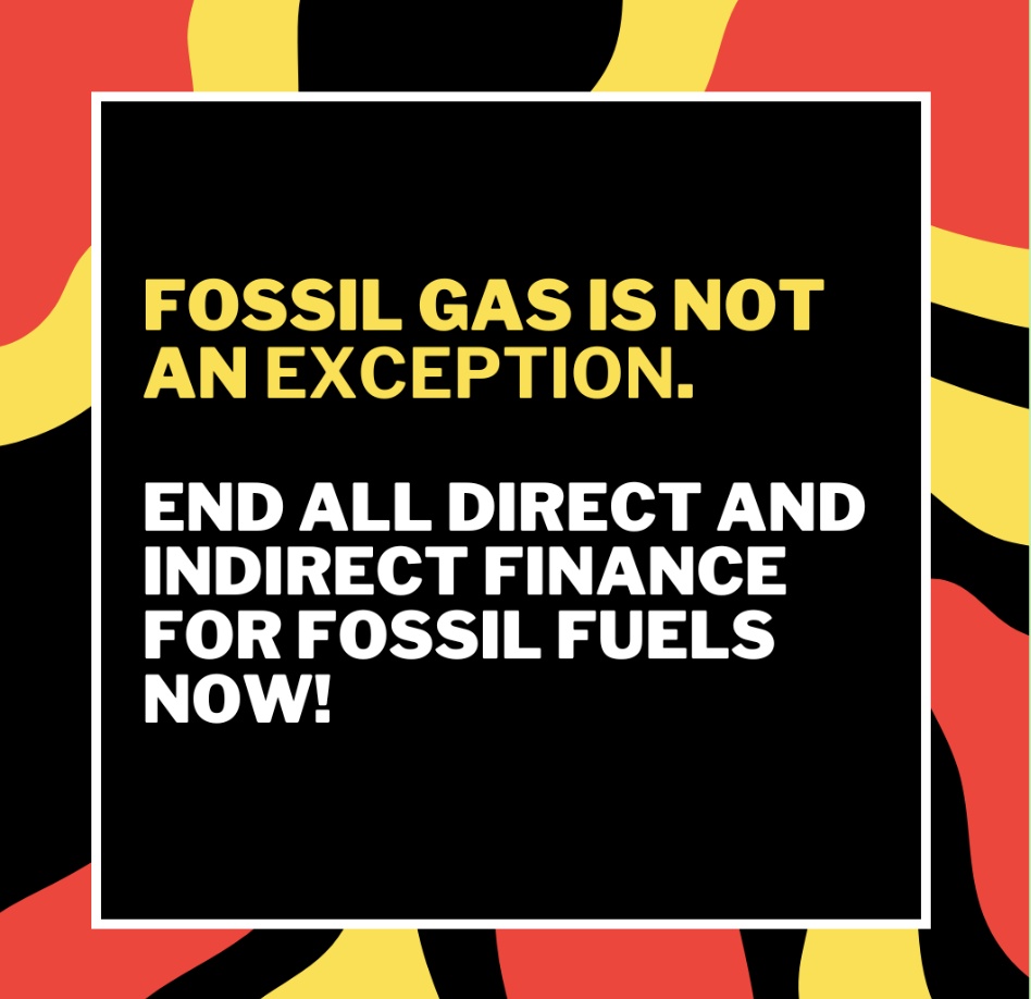 🚫Fossil Gas Is Not An Exception! 

This #WBGMeetings help us urge the World Bank to end all direct and indirect finance for #fossilfuels Now! #EndFossilFinance 
@bigshiftglobal @urgewald