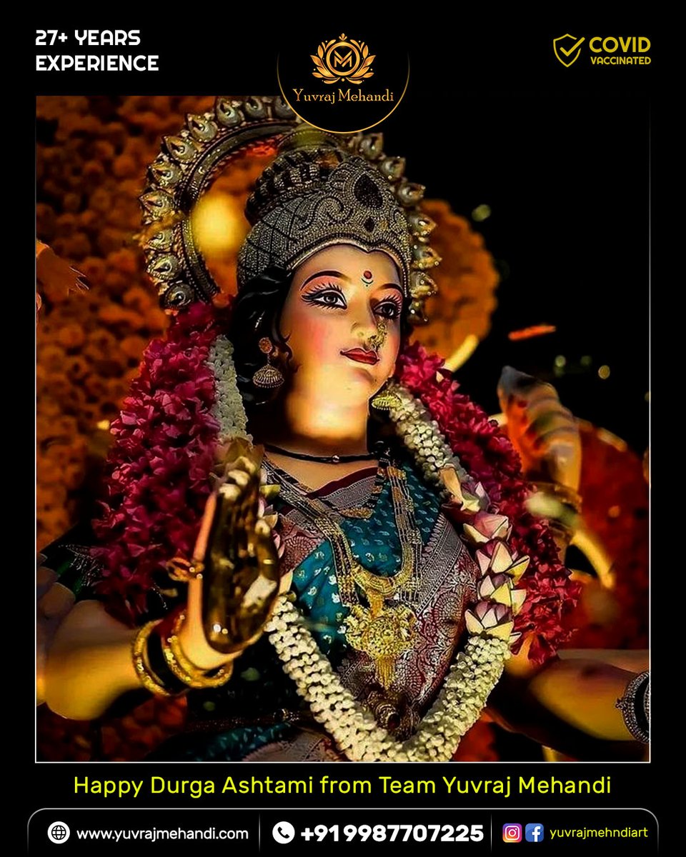 Happy Durga Ashtami
yuvrajmehandi.com

#festival #mahadev #durgapujo #vaishnodevi #kali #photography #mumbai #saraswati #lakshmi #shiva #yuvrajmehndiart #instagram #matarani #krishna #yuvrajmehandi