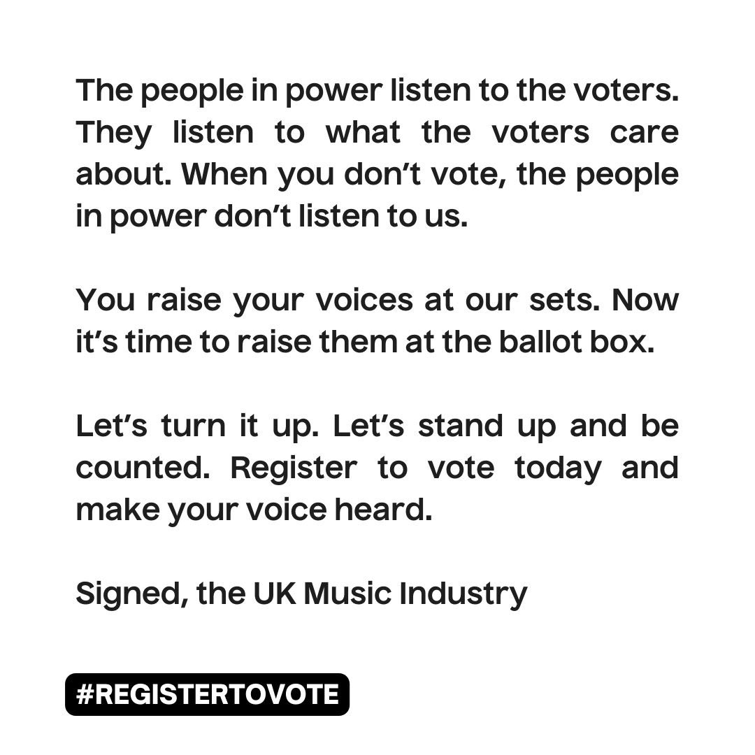 United voices are powerful, and voting is an important part of protest.

Make them heard.

***FINAL DAY TO REGISTER TO VOTE, REGISTER BY 11:59PM TONIGHT - gov.uk/register-to-vo…***

@mylifemysay 
#GiveanX
#registertovote