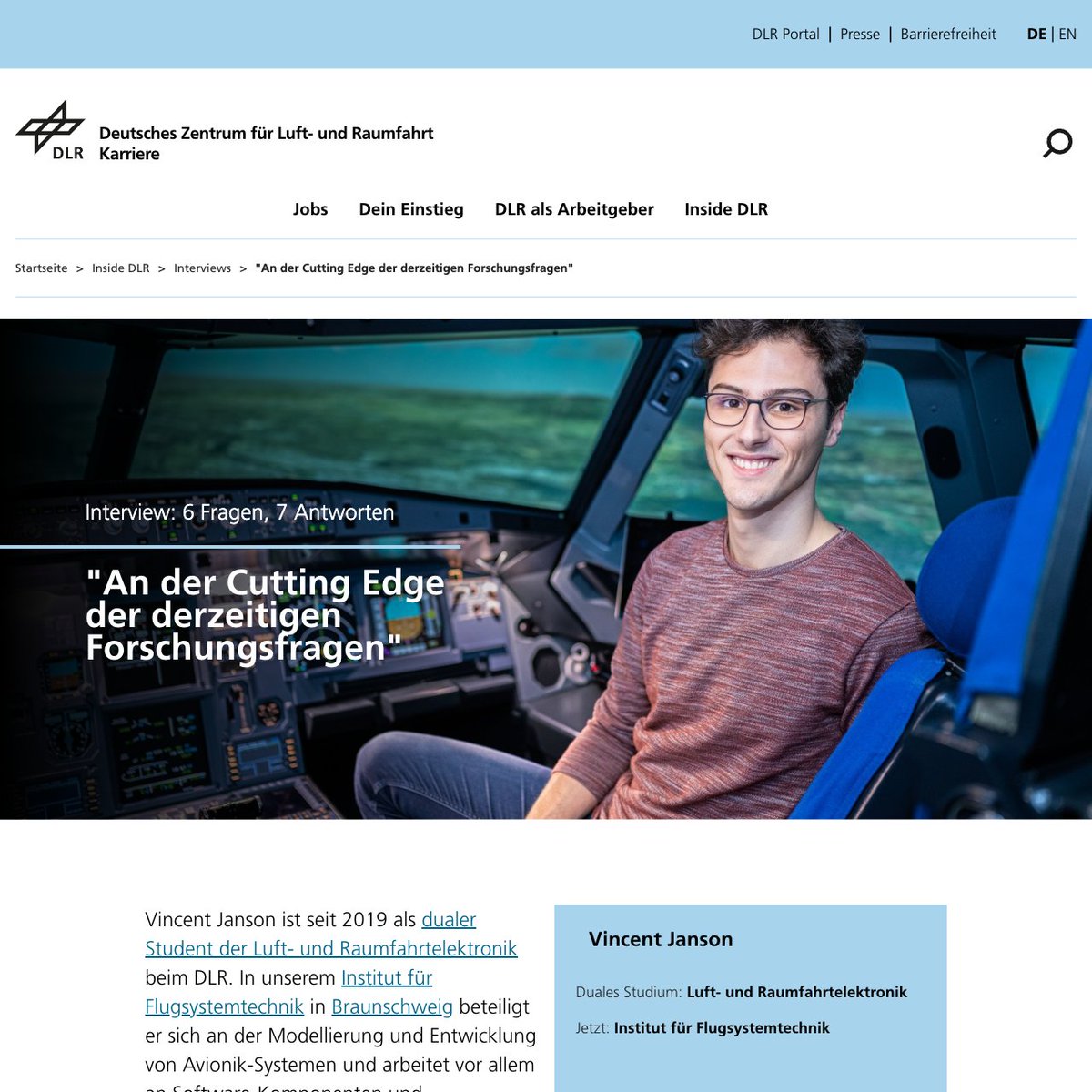 Another important milestone. The German Aerospace Center (DLR) launches its new career website with Plone 6: dlr.de/de/karriere #Plone #Relaunch #DLR 👇 👇 👇