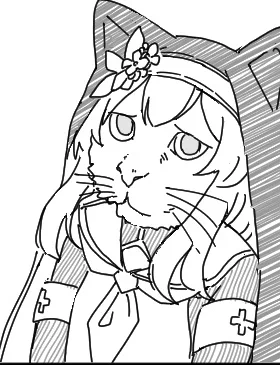 マリー描いたのこれしか無いから私は本人に見せられるなッ!どう反応していいかわからないだろうけど 