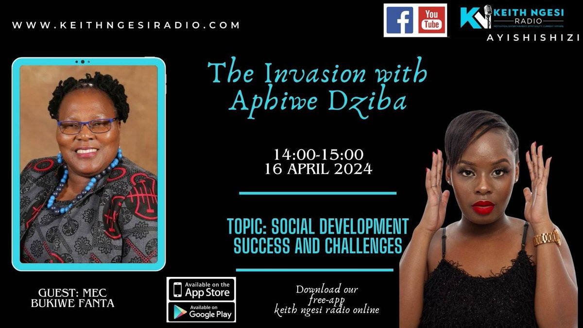 Please tune in and listen to Social Development MEC Bukiwe Fanta