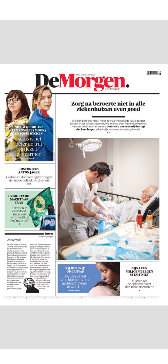 azgroeninge's tweet photo. “Een snelle opvang en behandeling van patiënten met een #beroerte is voor ons al 10 jaar absolute prioriteit. “
Onze neuroloog prof. dr. Peter Vanacker geeft vandaag duiding in @demorgen.
#beroertezorg #stroke #ziekenhuis #Kortrijk #strokeunit #zorg // @ZorgKwaliteit https://t.co/sfZNoMeaOc