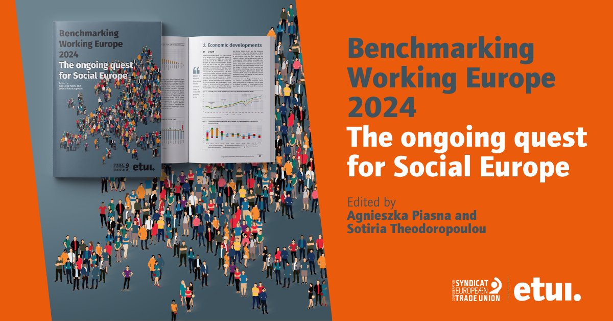 Our flagship publication #BenchmarkingWorkingEurope reviews the current state of the #SocialEurope project 🔍 Among the key legislative initiatives initiated by the adoption of the 🇪🇺 European Pillar of Social Rights, the report discusses: ▶️ the Adequate Minimum Wages…