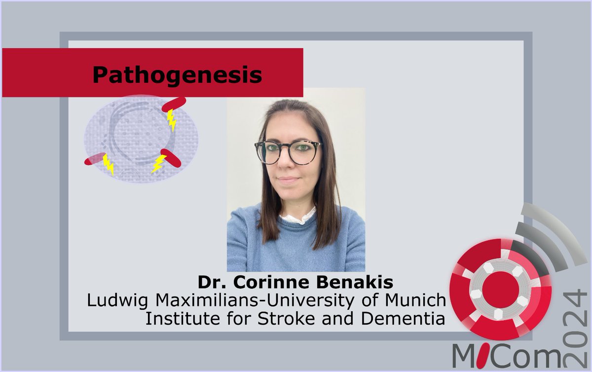MiComConference's tweet photo. Now, for the last but not least session (Pathogenesis) for #MiCom24 we present @CorinneBenakis !!! Let's receive her with a warm welcome!! https://t.co/SrgAWCPCzR