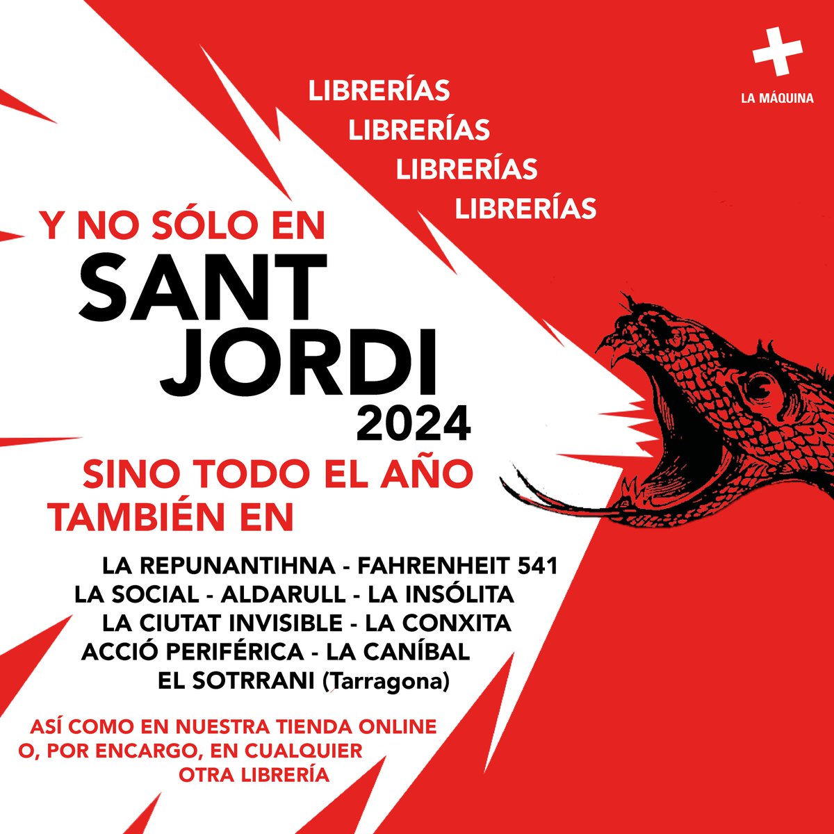 Este Sant Jordi estaremos en la calle y el resto del año,  siempre, en las librerías.
#SantJordiPopular