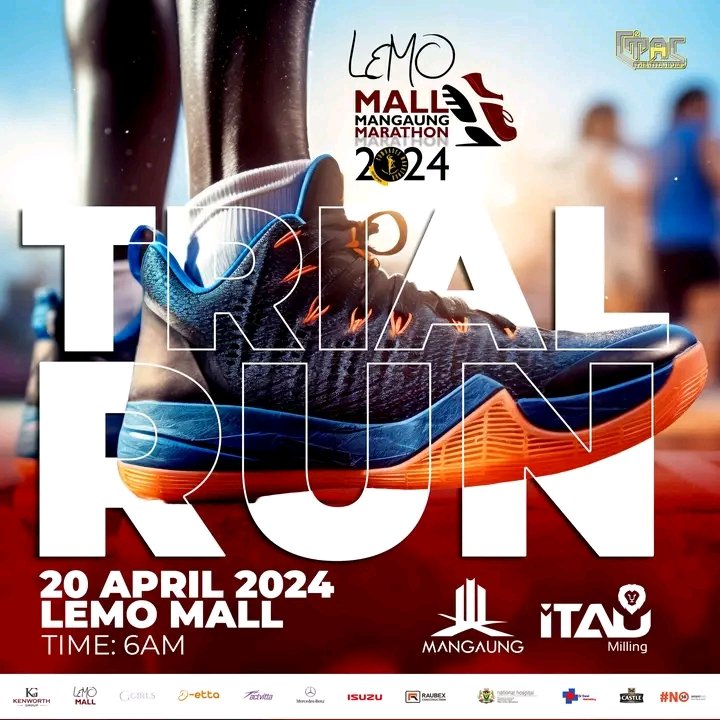 𝗥𝗲𝗮𝗱𝘆, 𝘀𝗲𝘁, 𝘁𝗲𝘀𝘁 𝘆𝗼𝘂𝗿 𝗹𝗶𝗺𝗶𝘁𝘀! Join us for the Lemo Mall Mangaung Marathon Trial Run on Saturday, the 20th of April 2024. Are you up for the challenge? Let's find out together! Online registrations close on the 30th of April 2024 lemomarathon.co.za