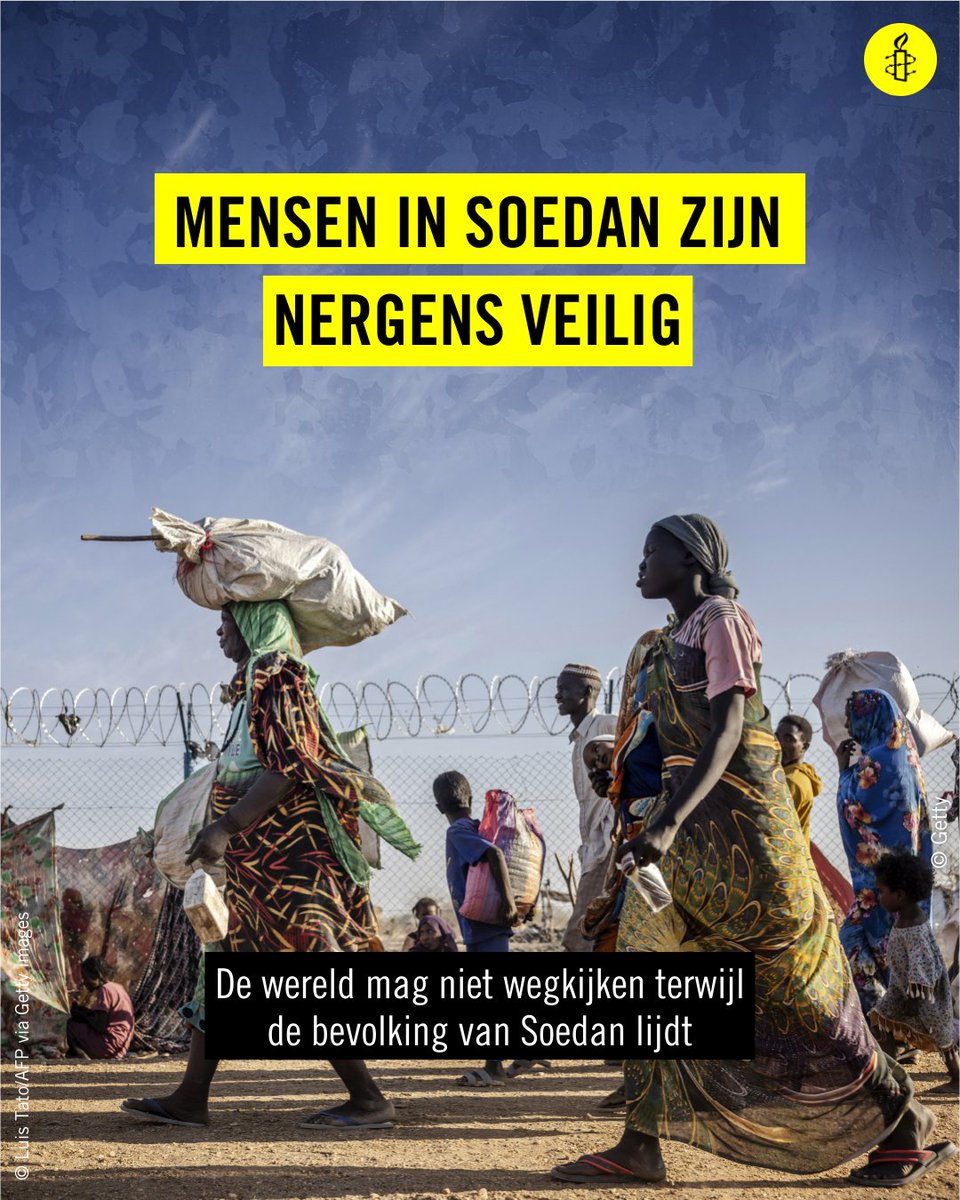 Mensen in #Soedan worden al een jaar lang genegeerd terwijl ze de dupe zijn van het conflict tussen de SAF en de RSF. De internationale gemeenschap schiet ernstig tekort in haar reactie, zelfs nu er steeds meer burgerdoden vallen. Lees meer.👇 amnesty-international.be/nieuws/soedan-…