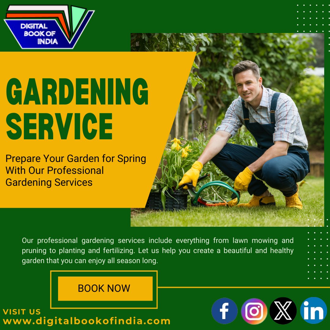 Professional Gardening Services for a Lush, Vibrant Yard #digitalbookofindia #GardeningServices #LushGardens #YardCare #ProfessionalGardening #GreenThumb #PlantLove #LandscapeDesign #OutdoorBeautification #GardenMaintenance