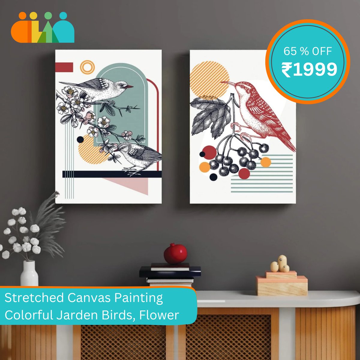 ClanBusinessNet's tweet photo. 69% off | set of 2 canvas painting
Stretched Canvas Painting Colorful Jarden Birds,Flower for Living Room Decoration (Set of 2, Size: 16x22 Inch)
contact us on WhatsApp +91 98218 47815
https://t.co/DvX82lJkPb
clanbusiness96@gmail.com
#canvaspainting #handmade #livingroomdecor https://t.co/PfhHuZYBqy