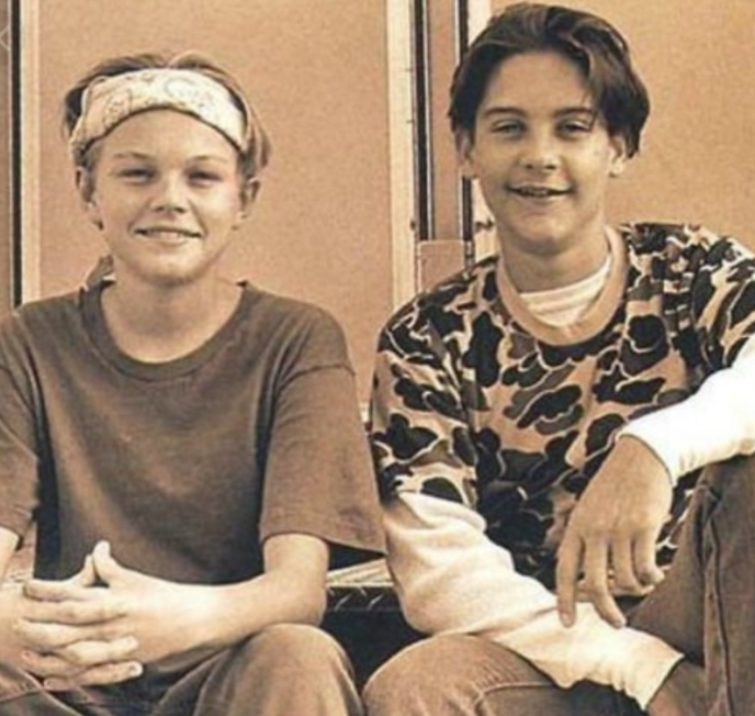 Leonardo DiCaprio and Tobey Maguire in the 80's.