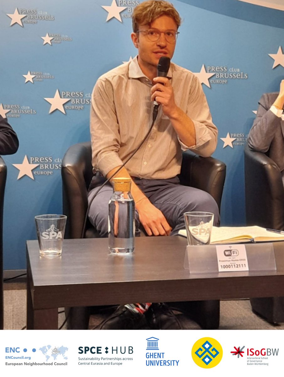 Dr. Wladimir Sgibnev @Leibniz_IfL said: 'Almost all major cities in #CentralAsia have started procuring public transport electrification, but older busses are often overlooked in this' at today's event at @PressClubBXLEU #connectivity #development