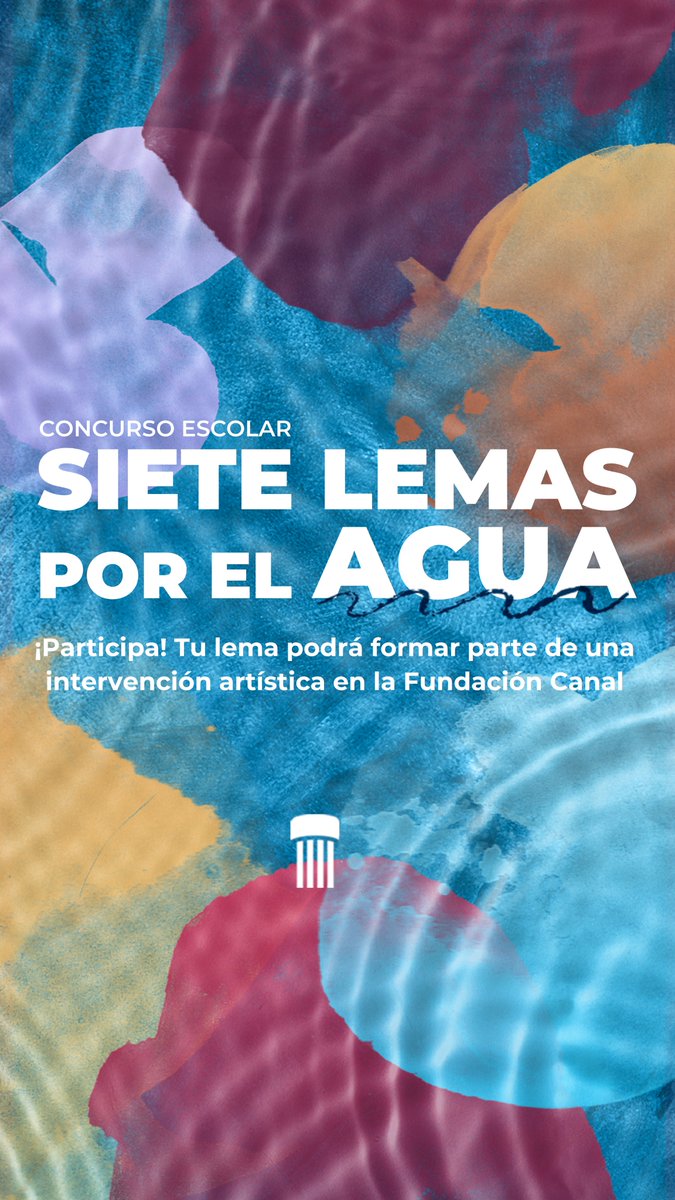 ¡Últimos días para participar en el #concurso 'Siete lemas por el agua'! Buscamos ideas creativas e ingeniosas sobre el cuidado del agua. ¡Y tenemos varios premios! 📆 Hasta el 30/04 🎓 5º y 6º de Primaria y ESO fundacioncanal.com/otras-activida…