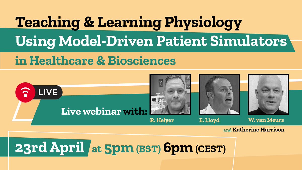 ❓Why is learning physiology critical for healthcare and how can simulation help? This webinar will attempt to answer this and many other questions by introducing a revolutionary educational strategy. 🎦 How to join? Register here: us06web.zoom.us/webinar/regist…