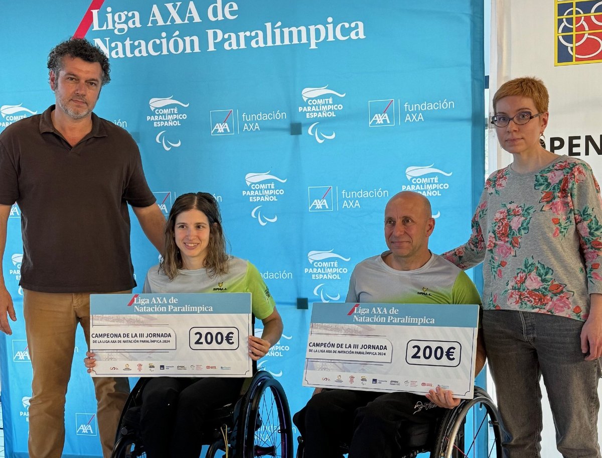 🏊‍♂️ @LeyreOrti y Vicente Gil, ganadores de la 3ª jornada de la Liga @FundacionAXA de natación paralímpica en @TorreviejaAyto 🙌 👀 165 deportistas de 21 clubes se dieron cita en el municipio valenciano 🗞️ 𝐍𝐎𝐓𝐈𝐂𝐈𝐀 👉 bitly.ws/3i7Aw 📌 #SomosINCLUSwim🏊‍♀️