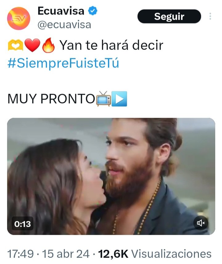 Vamos a por un país más.
Ecuador preparen los corazones ❤❤💫

#ErkenciKuş 
#SiempreFuisteTú