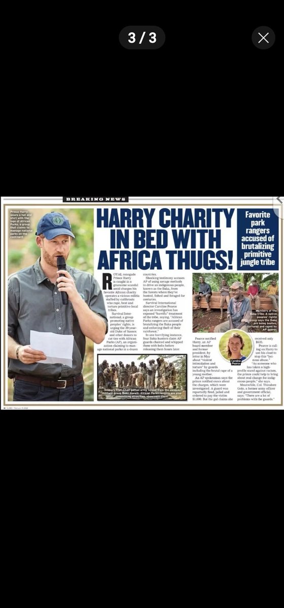 Make a statement Harry! Tell us how you're going to help end the nightmare of the #BakaPeople address #AfricaParks address it and help them! #HarryisaLiar #HarryHelpsNoOne