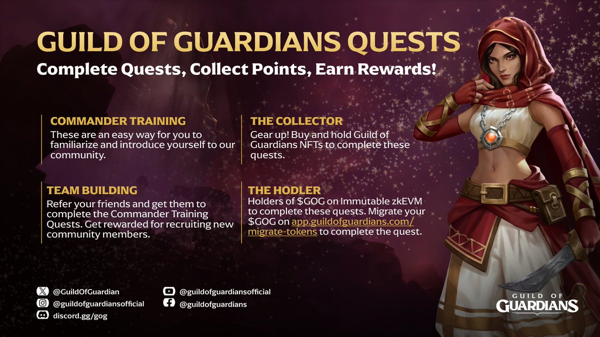 0xRazeLx's tweet photo. 📌@GuildOfGuardian @Dequest_io est live 📌

Remplissez des quêtes sociales afin d'obtenir des récompenses et préparez vous pour le global launch 👀

Mon referral link
👇
https://t.co/fLudKyZFsD

#DoQuestsGetRewards #immutable #LFGOG #CryptoGaming #NFT #Crypto #BlockchainGaming #GameFi #Web3Gaming