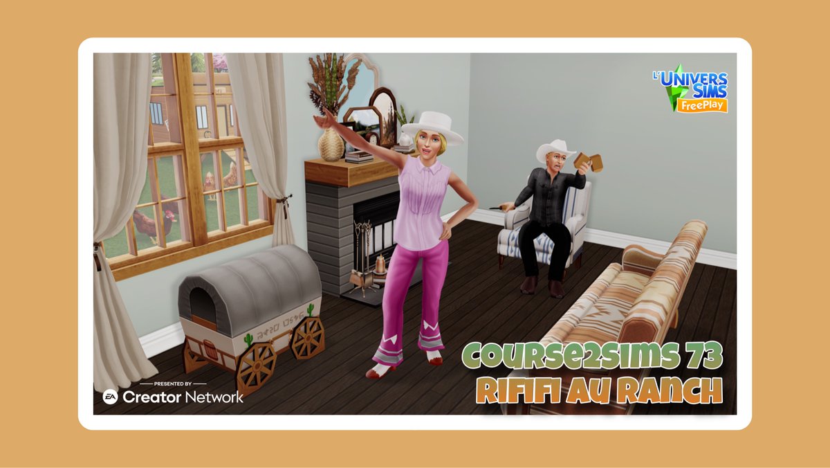 Nouvelle Course2sims 73 «Rififi au ranch» - 9 jours à partir du 10 mai
➡️ luniversims.fr/index.html/les…

#ModernRachUpdate 
#TheSimsFreeplay #Sims #SimsFreeplay #TheSims #LesSims #LosSims #TheSimsJogueGratis #심즈프리플레이 #EACreatorNetwork #SimsFreeplayUpdate #SimsFreeplayEvent