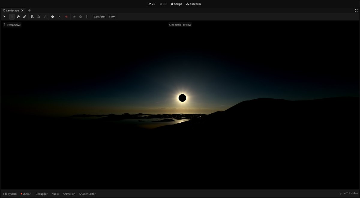 Solar eclipse in #GodotEngine