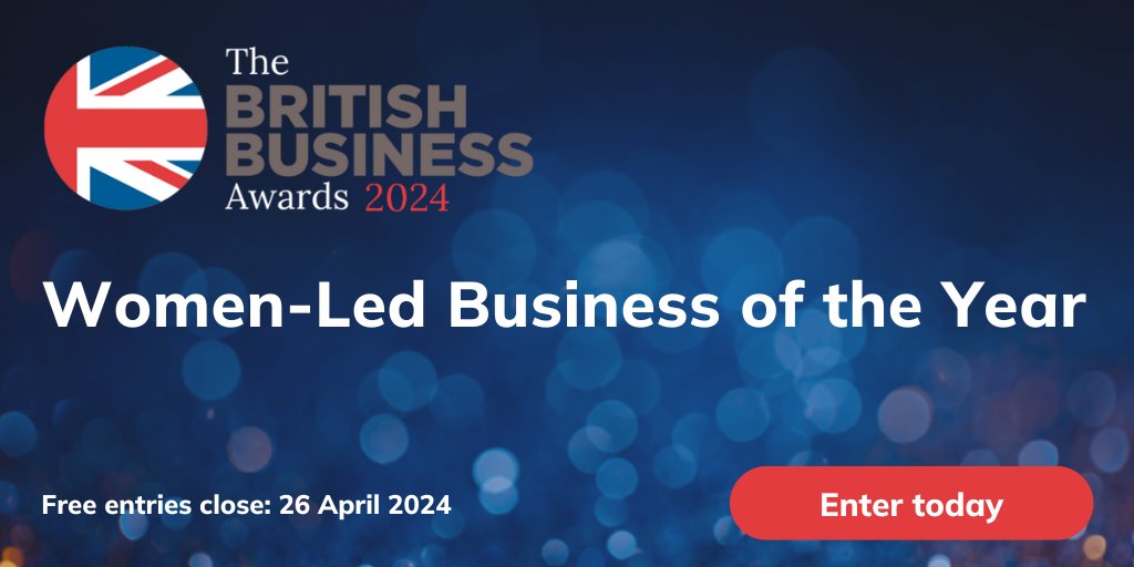 Women Leading Businesses: Nominate for 'Women-Led Business of the Year' at the #BritishBusinessAwards! Showcase growth, diverse clientele, leadership & overcoming challenges. FREE to enter! Deadline: 26 April. britishsmallbusinessawards.co.uk/2024-categorie… #BBA2024 #WomenLeaders