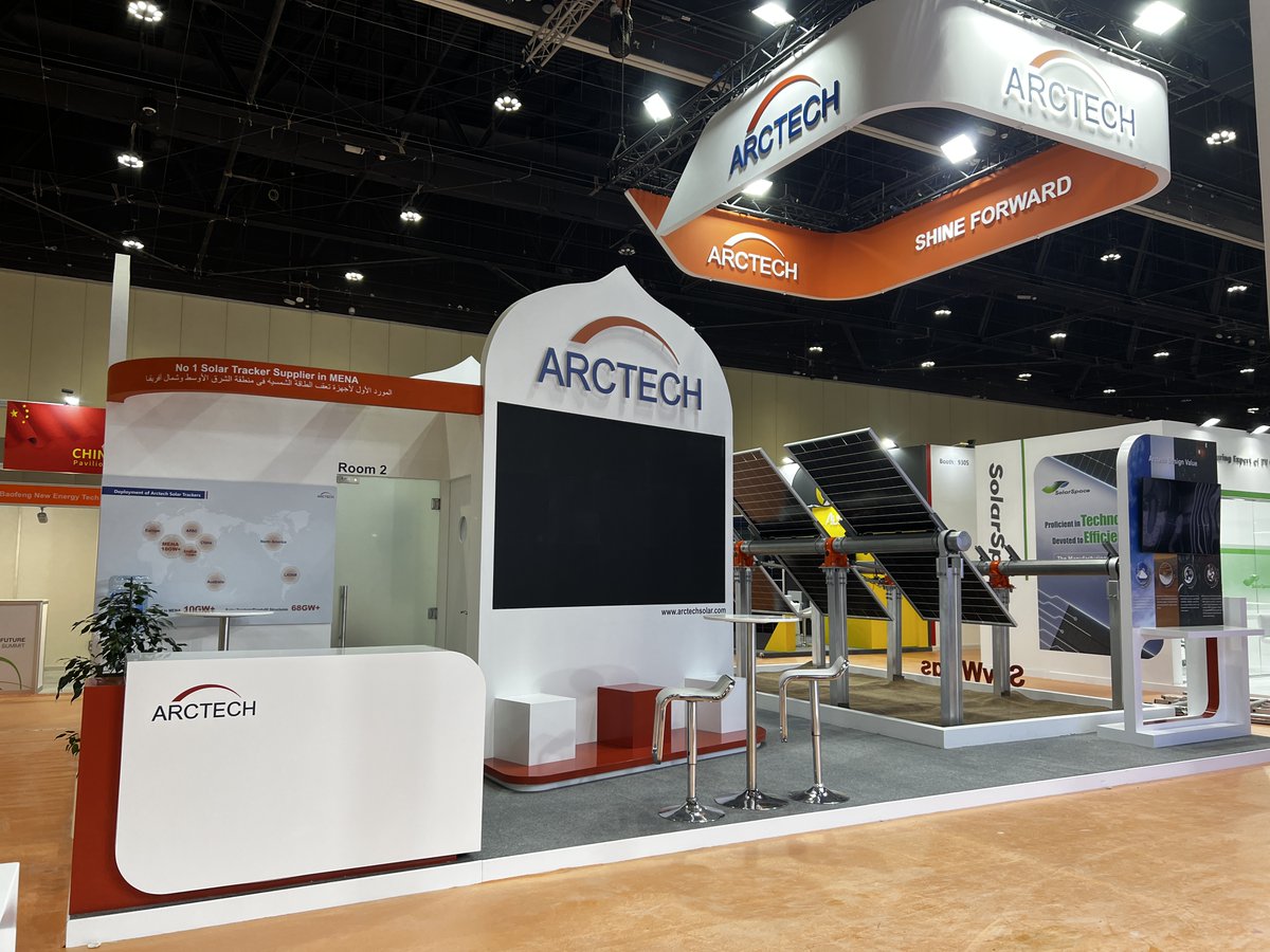 #ArctechExhibition The World Future Energy Summit (#WFES) 2024 FINALLY begins!
Despite the unexpected storm, the exceptional #ArctechMENA team arrives to showcase  - #SkyWings and #BIPV solutions. Visit #Arctech booth No. 8480 in Hall 8. Scan the QR code to book a Live Broadcast!