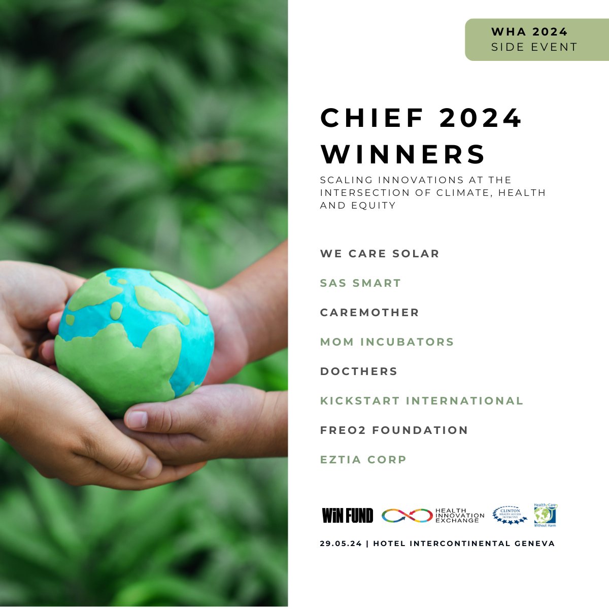 🌟 Winners Revealed! 🏆 Excited to announce the innovators for the CHIEF Marketplace! Access to investment & visibility at HIEx Convergence Marketplace during WHA. Congrats to winners! Stay tuned for updates! #CHIEF #Innovation #WHA2024 🌟
