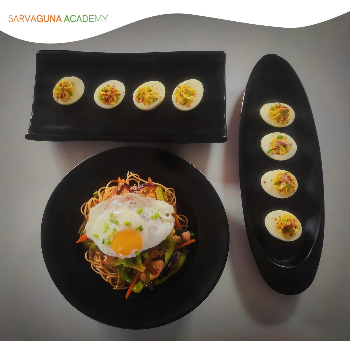 Our talented Sarvaguna Academy student brings her culinary skills to life in her practical session! 🍳✨ From learning to cooking, she’s mastered it all. Prepare to be impressed! Presenting Chopsuey and devils eggs 

#SarvagunaAcademy #CulinarySkills #StudentSuccess 🌟👩‍🍳