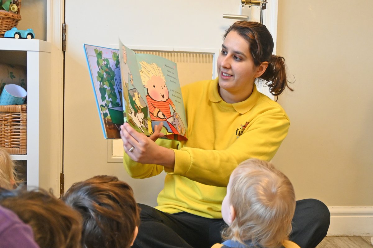 TigersNurseries's tweet photo. One of our favourite parts of the day. will today be a story, a poem, a lift the flap or a classic tale? #NDNA #EYFS https://t.co/CuinT6saBM
