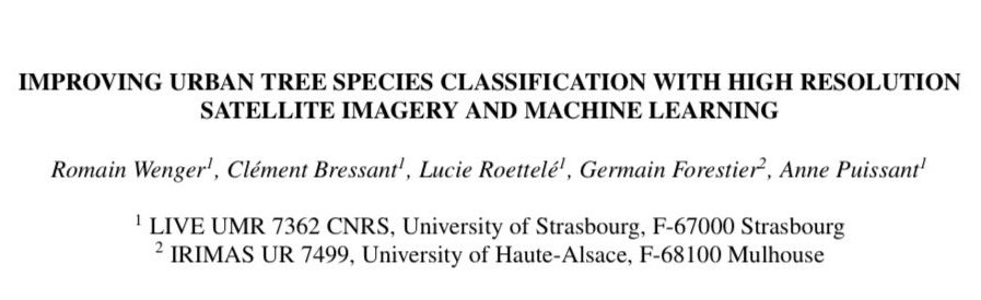 UMR_LIVE's tweet photo. We will be at #IGARSS2024 in Athens this summer!  @romwenger will  present his work on tree species classification using machine learning  and multi-resolution/multi-temporal satellite imagery. https://t.co/V74898GW62