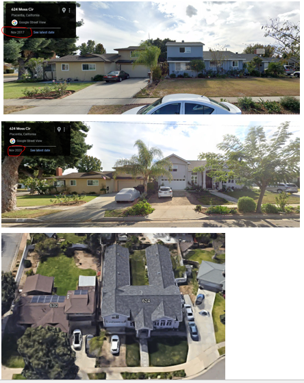 Here's one McMansion example from Placentia mentioned in the article:
Before conversion: 1,800 sq ft valued today at around $1.1m.
After conversion: 4,100 sq ft valued today at around $2.1m.
The prior post shows the entire neighborhood.