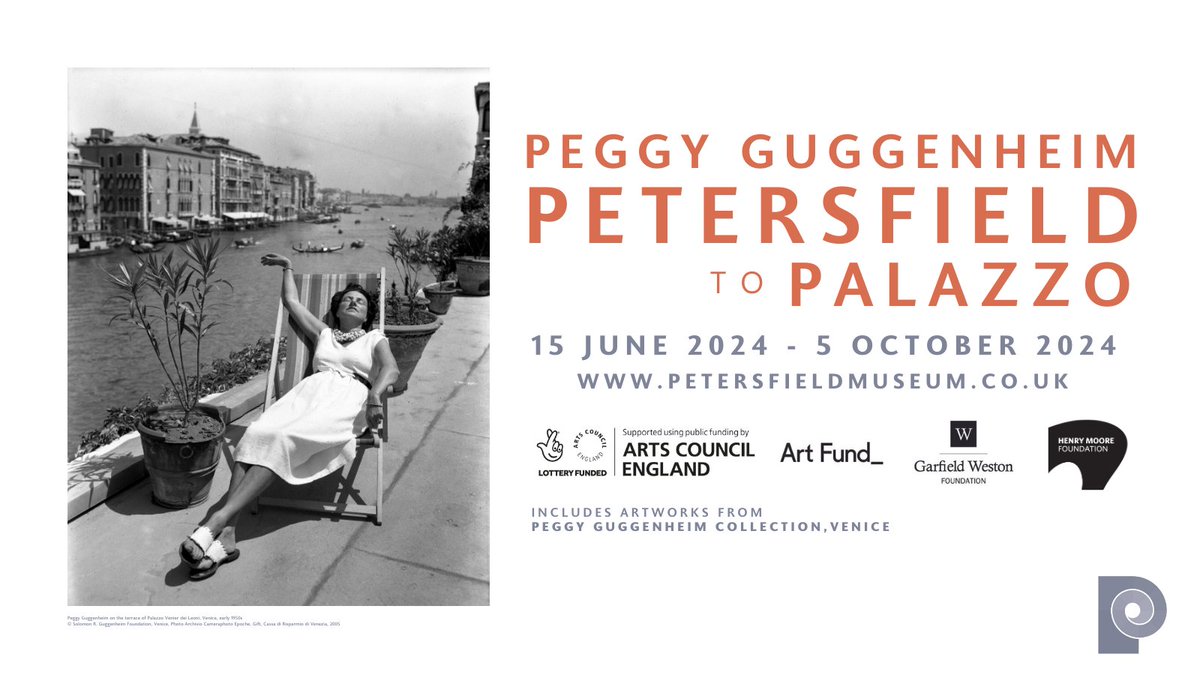We are under two months away from Peggy Guggenheim:Petersfield to Palazzo opening 15 June 2024! Delve into the life of 20th-century self-proclaimed ‘art addict’, Peggy Guggenheim. Peggy Guggenheim:Petersfield to Palazzo is supported by @ace_national @artfund and @henrymoorefdn.