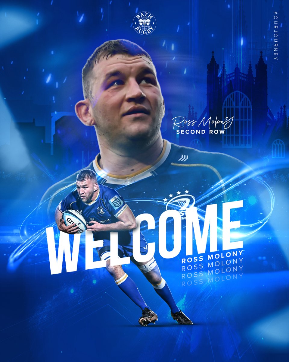 🇮🇪Dublin ➡️ Bath🛁 Welcome to the Blue, Black and White, Ross Molony 👊 Read the full story 👉 ow.ly/jnAZ50RgVf0 #OurJourney