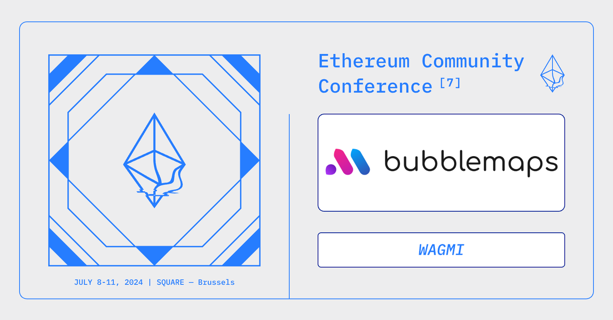 EthCC[7] is made possible by the generous support of our sponsors. Thank you @bubblemaps for supporting us this year as a WAGMI sponsor! 🖤💛❤️ bubblemaps.io