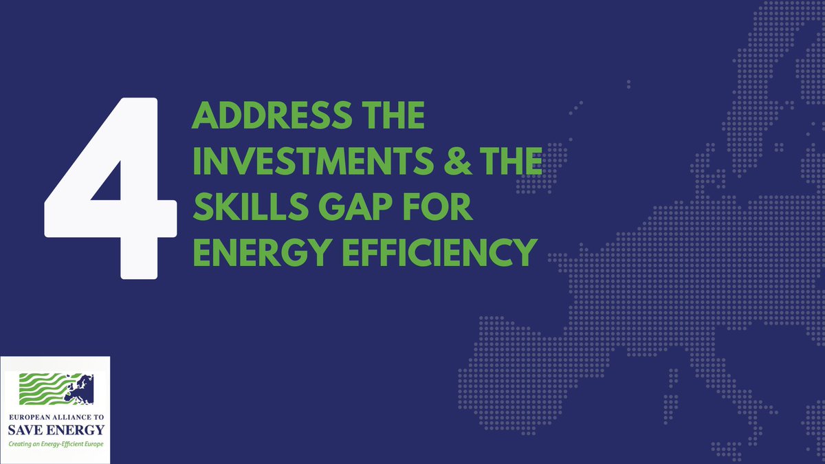 📢 @EUASE urges the newly elected Members of the @Europarl_EN and the @EU_Commission to prioritize #EnergySystemEfficiency . To bridge the investment and skills gap in #energyefficiency, regulatory and financial incentives are needed. ⭐ Our Manifesto: bit.ly/3J2sYuZ