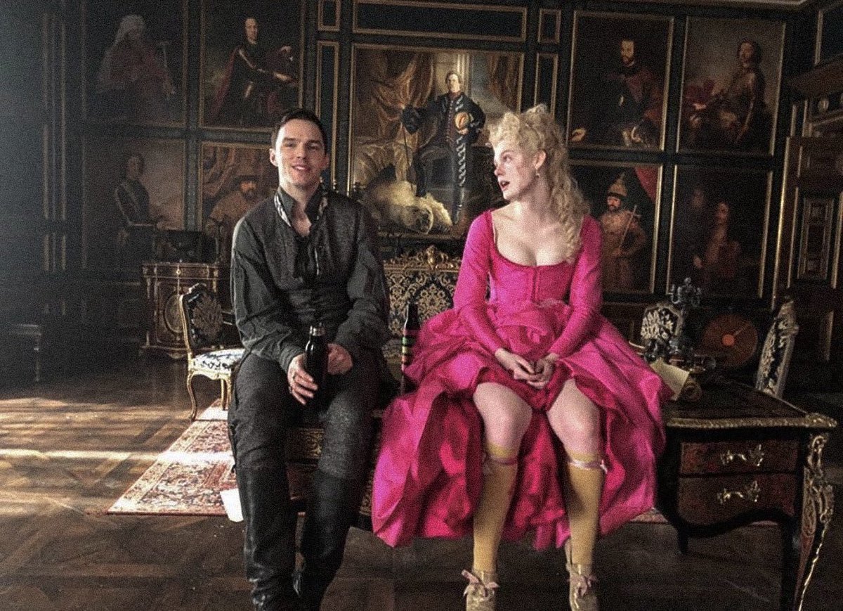 nicholas hoult and elle fanning in the great