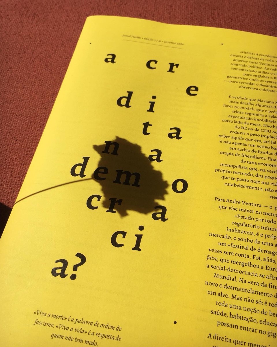 RevistaPunkto's tweet photo. • Acredita na democracia? •

https://t.co/1Beqan3785 https://t.co/6qcLjHbtDJ
