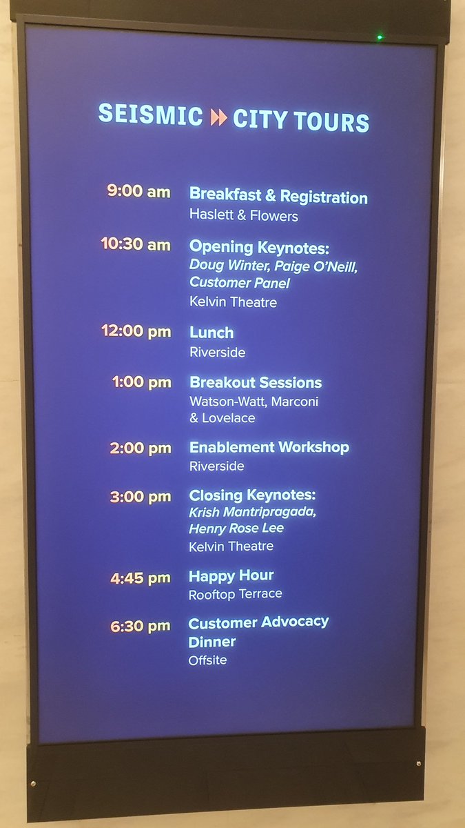 pdwhelloworld's tweet image. At #Seismic, we&apos;re thrilled to welcome over 300 EMEA customers to our City Tour London event today! The premier destination for #SalesEnablement practitioners and innovators with an exciting agenda of thought leadership keynotes, customer stories, and breakout workshops.