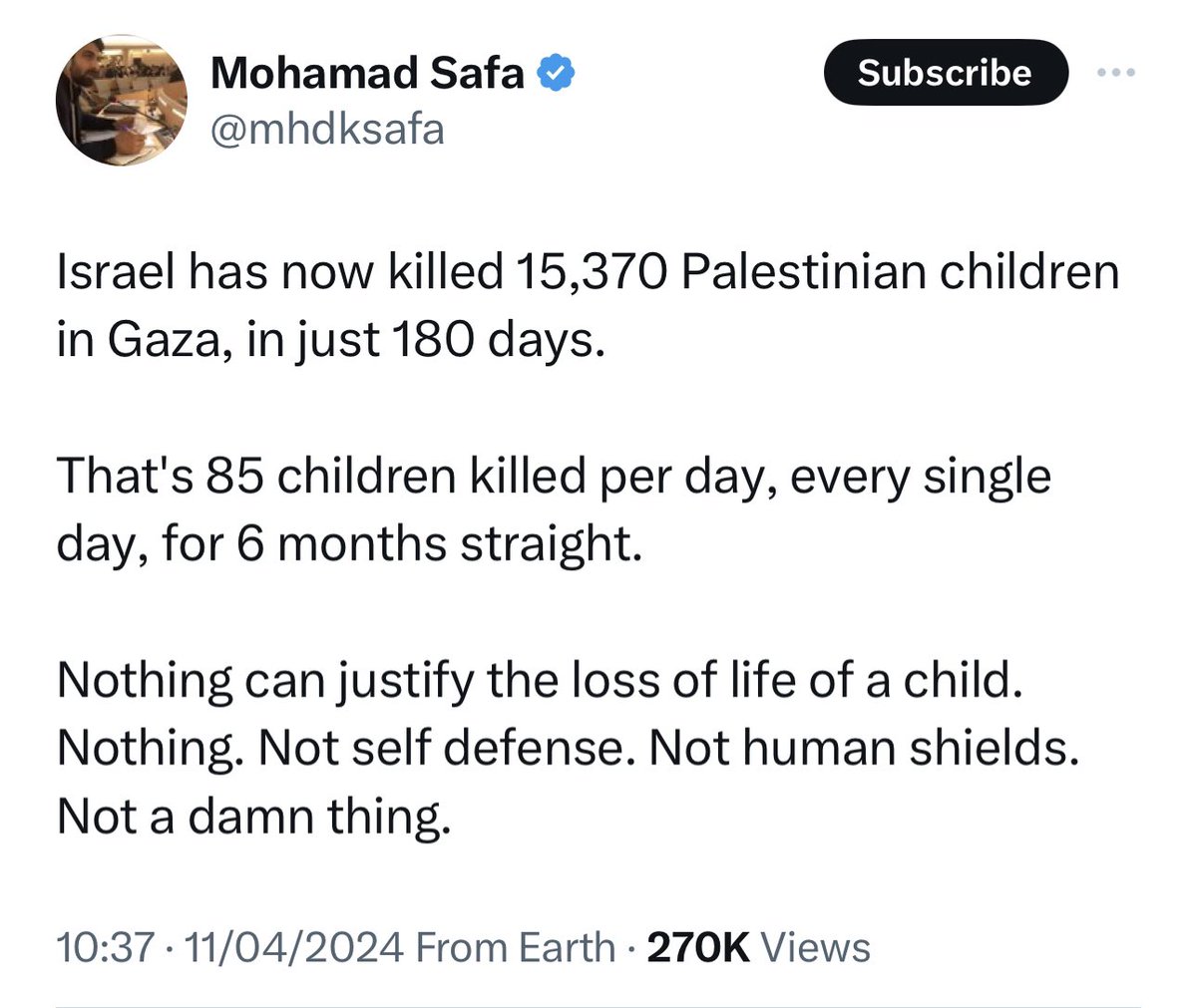 Pretty much the whole Western political establishment has spent 6 months brazenly backing the mass murder of children. The effect on global consciousness will be profound and permanent. There is no way back from this, no matter how much money they throw at their think-tanks.