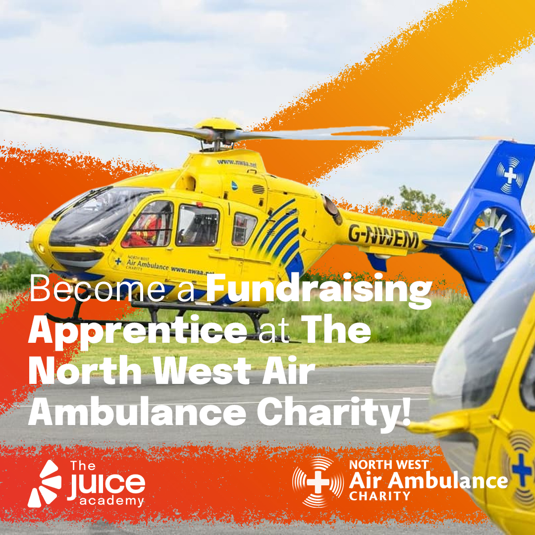 The North West Air Ambulance Charity needs YOU to be their Fundraising Apprentice 🚁 If you're based in #Liverpool, passionate about making a difference and want to kick-start your career in fundraising, apply now! 📝💼 Find out more 👉 bit.pulse.ly/knmu3gcg9s #Apprenticeship