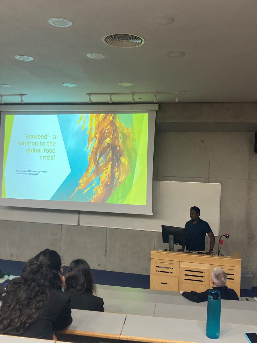 Ronald K. Wankya, Postgraduate Research student presenting his work 0.30 “Developing Value Added and Market-Oriented Sea Vegetable Products for Irish SMEs” at the Faculty of Business session at the Postgraduate Research Expo 2024. #atudonegal #DICElabs #research