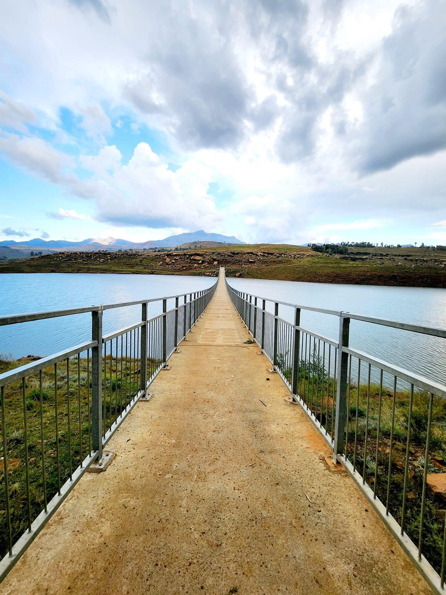 The Metolong Dam pedestrian bridge today😍..it is the world's longest multi-span bridge, stretching for 249m,at a height of 50m. It connects communities divided by the tail of waters, which resulted from the construction of the Metolong Dam🇱🇸❤️ #VisitLesotho #ExperienceElevation