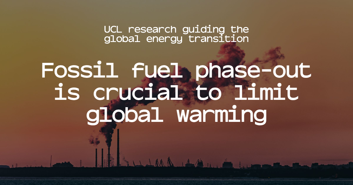 Following the historic agreement to “transition away” from fossil fuels at last year’s global COP28 climate summit, UCL research estimates 60% of oil and gas and 90% of coal reserves need to remain in the ground. Learn more: bartlett-review.ucl.ac.uk/fossil-fuel-ph… @TheBartlettUCL