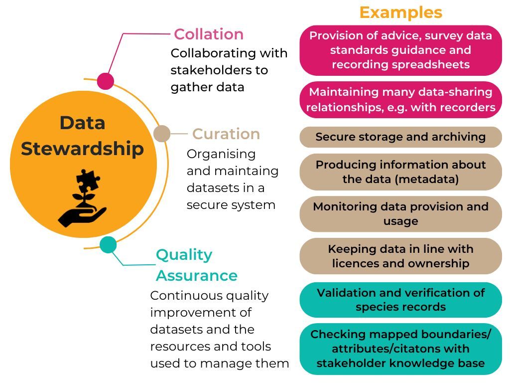 Data Stewardship encompasses everything we do to get quality data onto desktops and into our stakeholder services so it can inform decision making for environmental and social benefits🌿💚 A lot of the work goes on behind the scenes, so here's a bit more about what it involves🔎