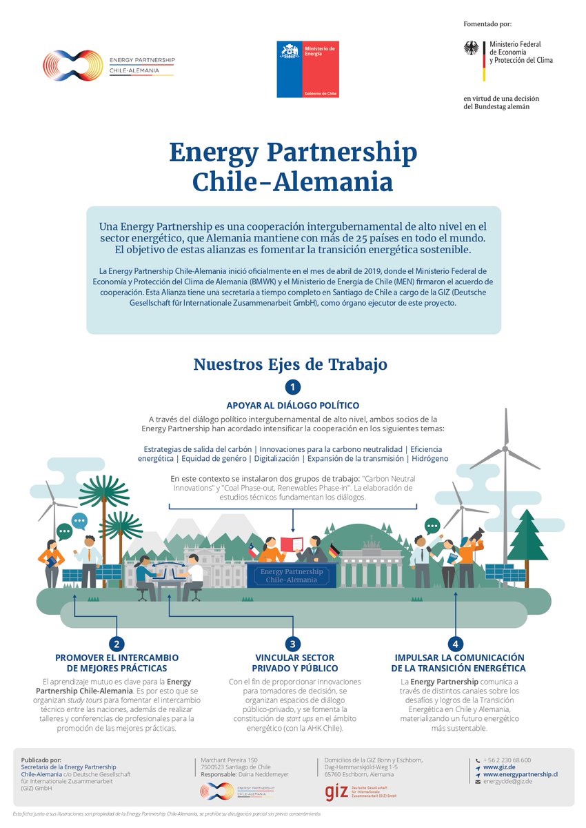¡Se cumplen 5 años de la Energy Partnership Chile-Alemania!

En abril de 2019 🇨🇱 y 🇩🇪 firmaron un acuerdo de cooperación para sumar esfuerzos en lograr una #transiciónenergética exitosa en ambos países. 

@BMWK <a href="/Minrel_Chile/">Cancillería Chile 🇨🇱</a> @minenergia <a href="/EnergyCLDE/">Energy Partnership 𝗖𝗛𝗜𝗟𝗘 ─ 𝗔𝗟𝗘𝗠𝗔𝗡𝗜𝗔</a>

Revisa más de esta alianza👇