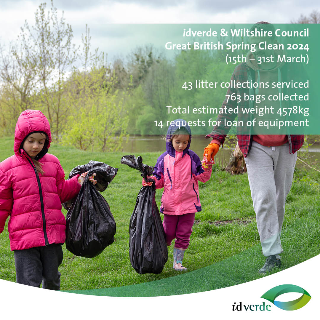 We joined forces with @wiltscouncil and community volunteers across the region for the #GBSpringClean last month. Back for its ninth year, the #GBSpring Clean is the nation’s biggest mass-action environmental campaign. idverde.co.uk/blogs/great-br… #GBSpringClean @keepbritaintidy