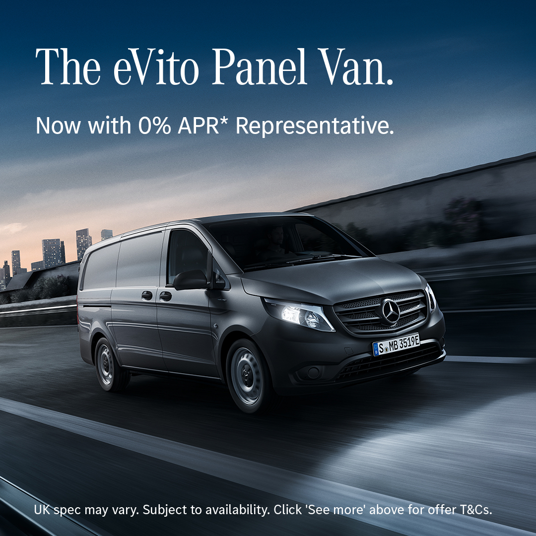 There’s never been a better time for your business to switch to the all-electric eVito Panel Van. Right now, it’s available with 0% APR* Representative. Speak to us today at Midlands Truck & Van by emailing info@midlandstruckvan.com. *T&C's apply @BallyveseyLtd #eVito #Van