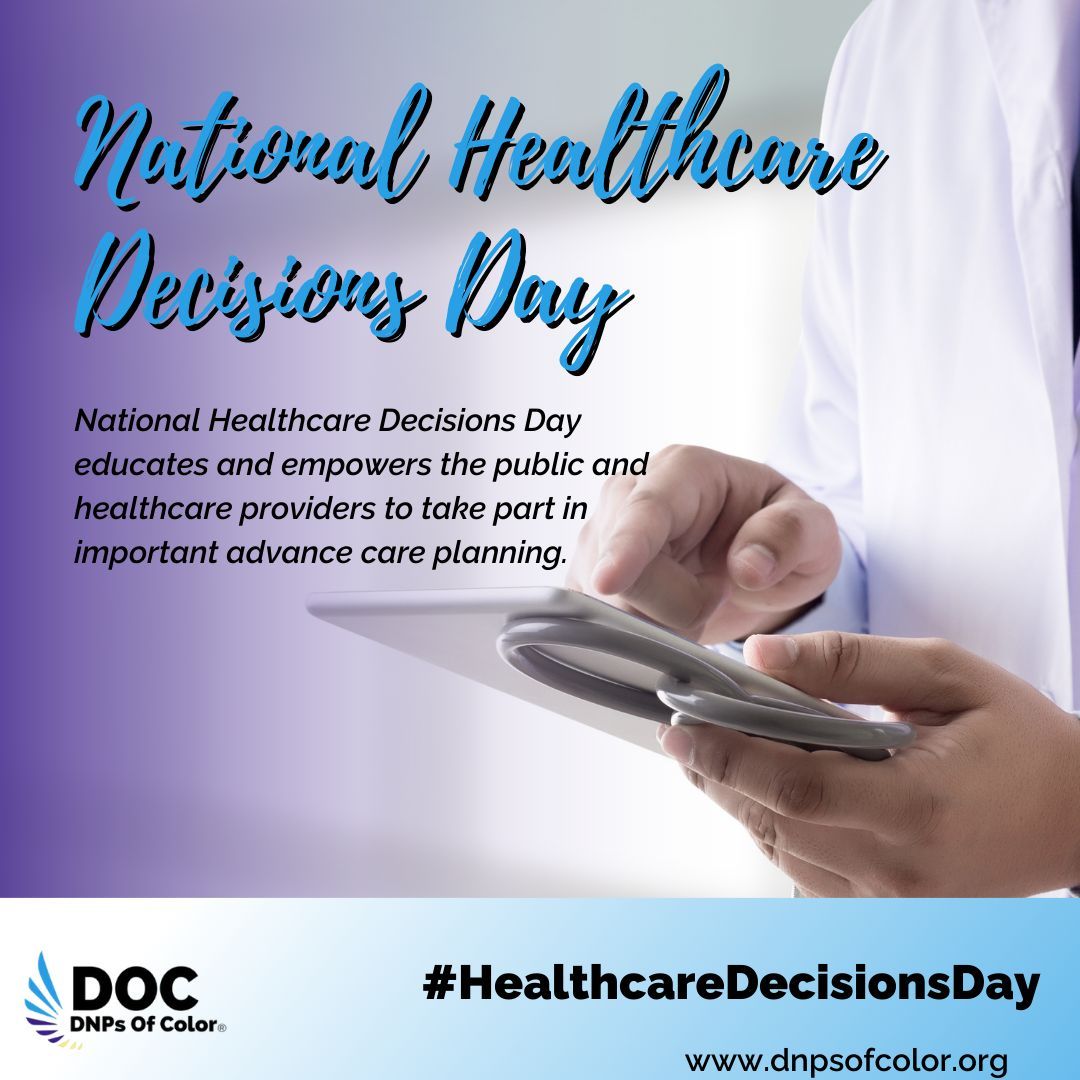 National Healthcare Decisions Day emphasizes the importance of discussing and documenting healthcare preferences in advance to ensure they align with personal values and beliefs. #healthcaredecisions #healthcarepreferences