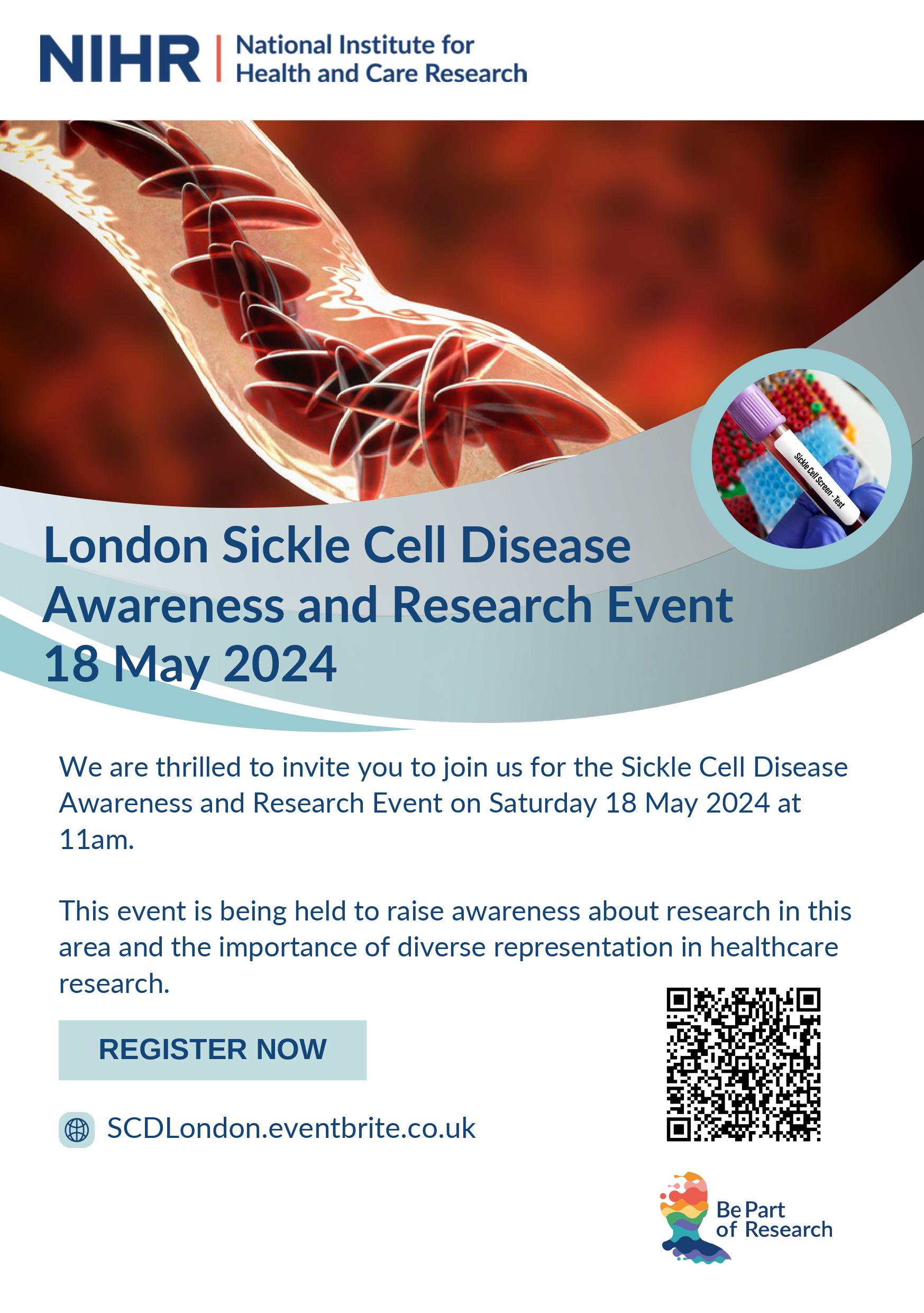 Sickle Cell Society on X: &ldquo;Join NIHR at the London Sickle Cell 